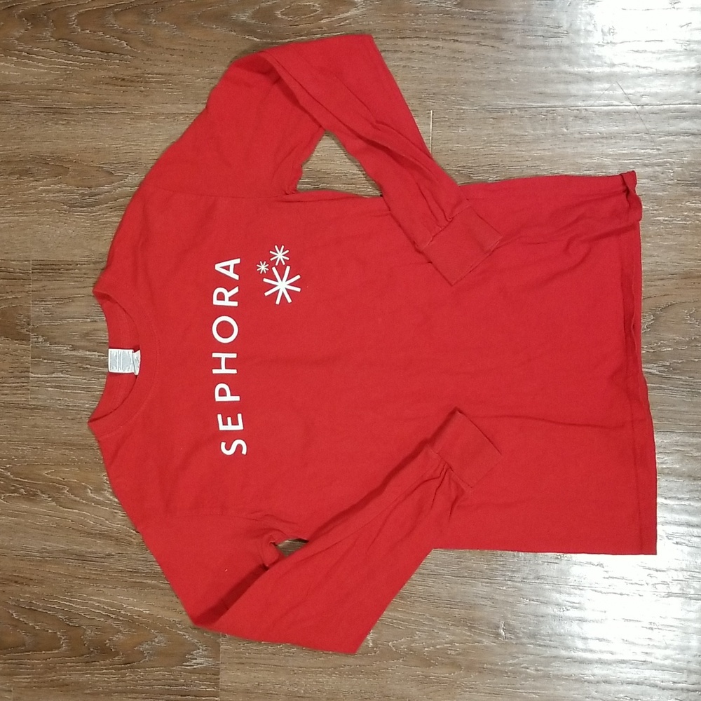 (S) Gildan Heavy Cotton 100% Cotton Workwear Logo Sephora Makeup Employee